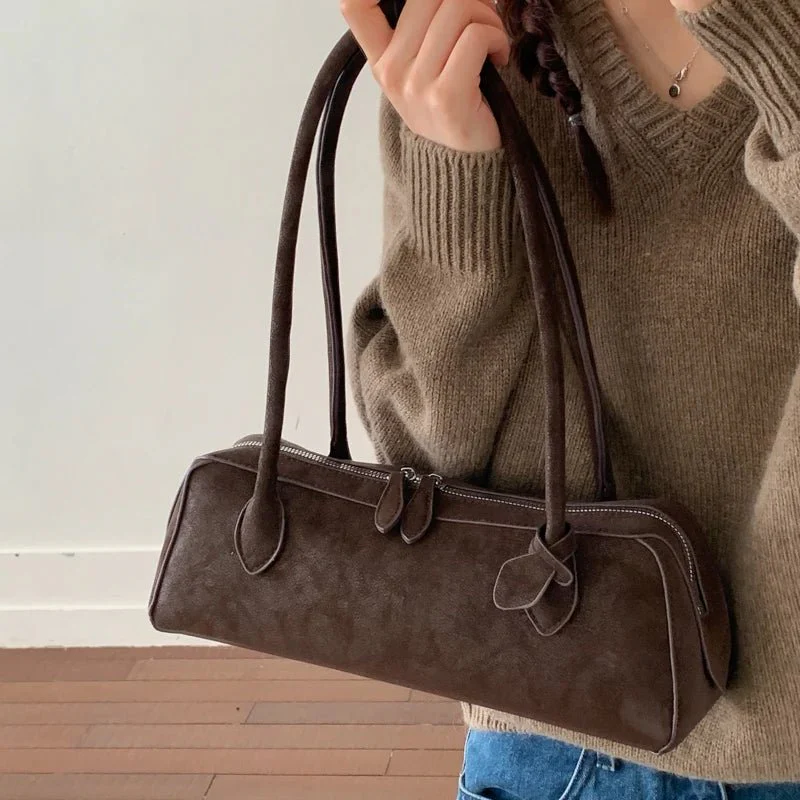 Adora Suede Baguette Bag - Image 2