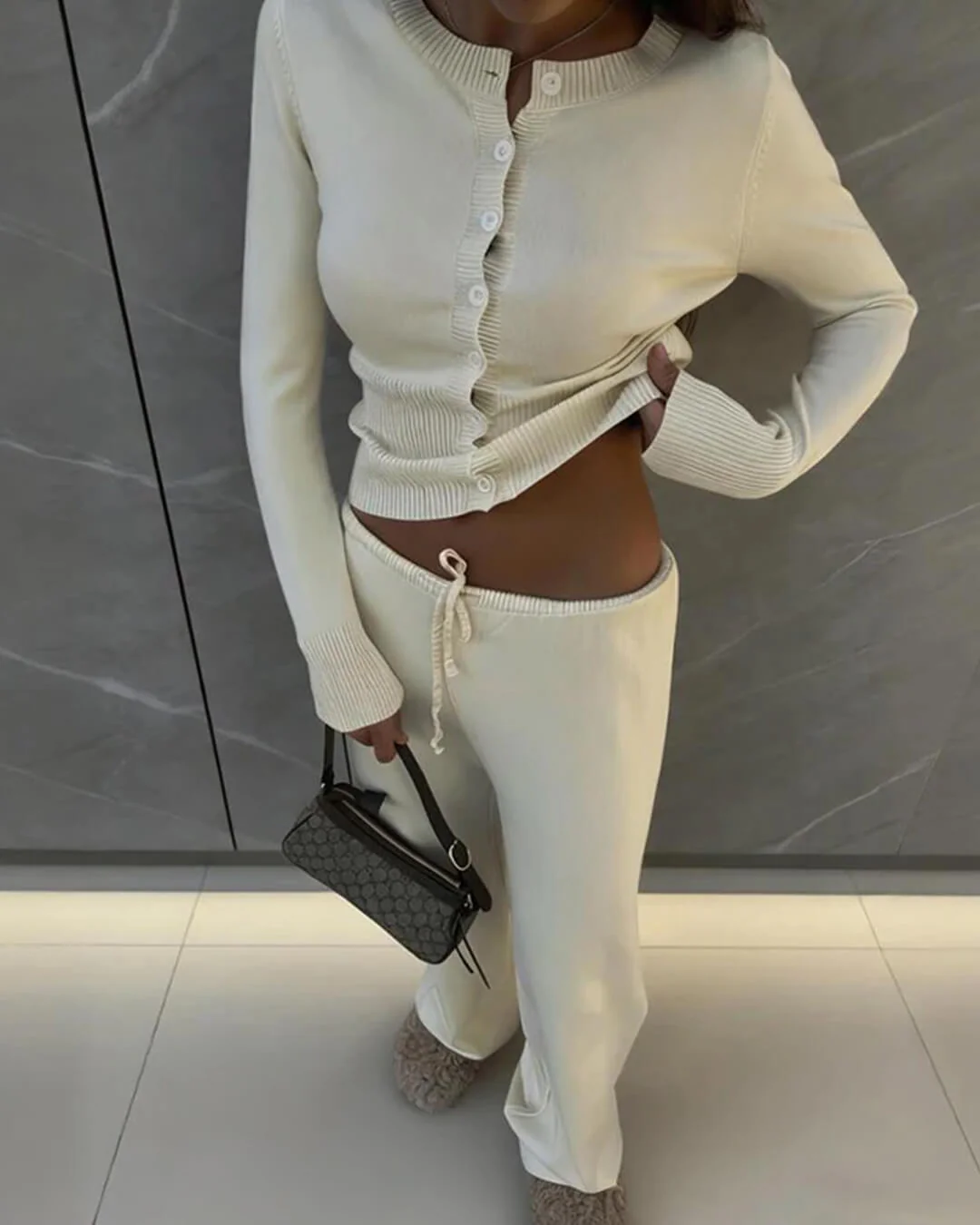 Aimee Knitted Cardigan and Trousers Set - Image 2