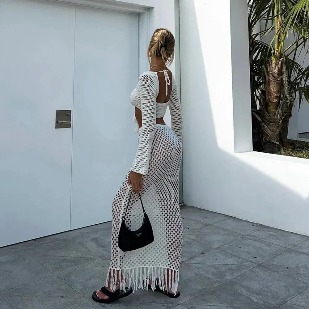 Ashley Crochet Cover Up Skirt Set - Image 6