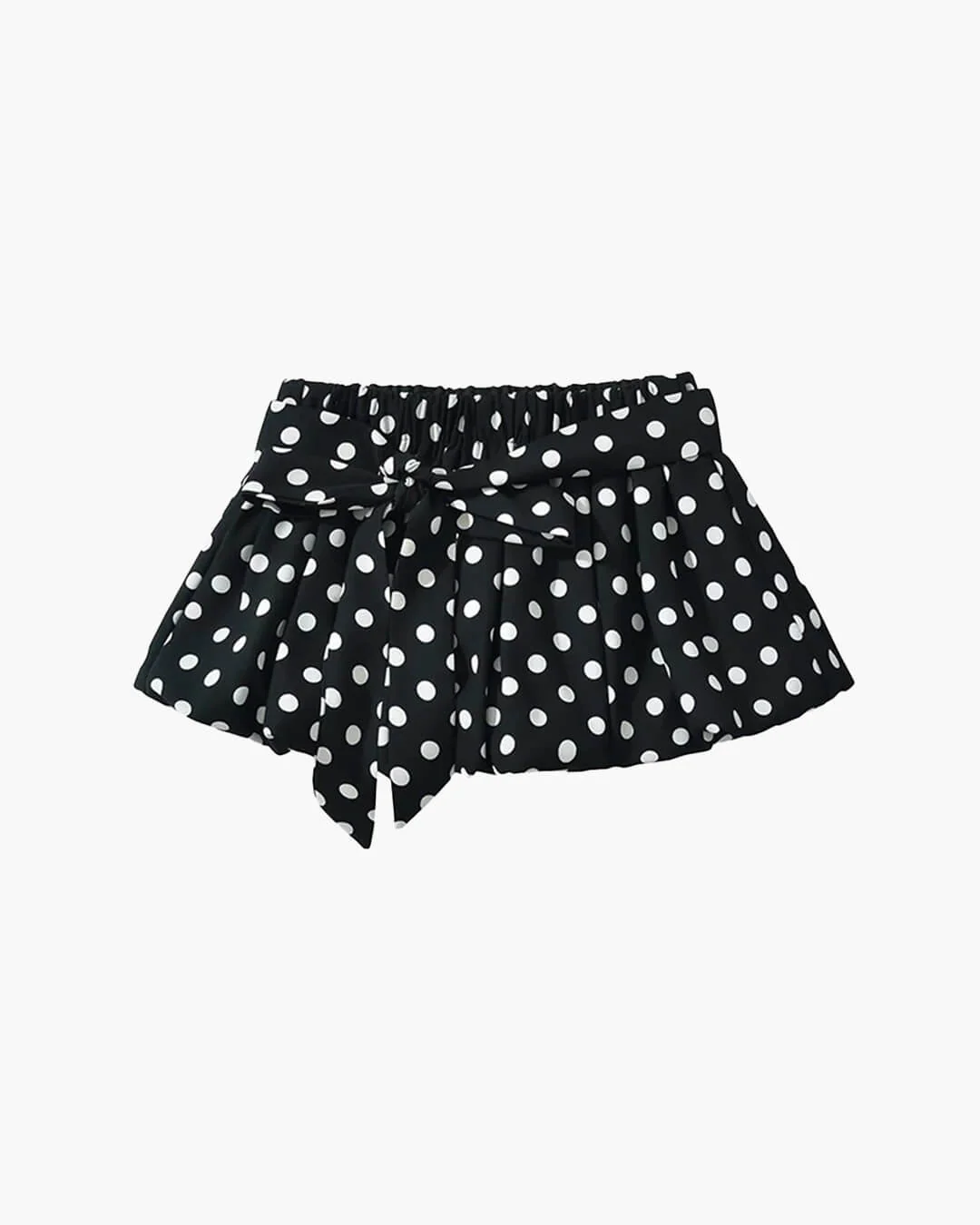 Astrid Polka Dot Elastic Waist Mini Skirt