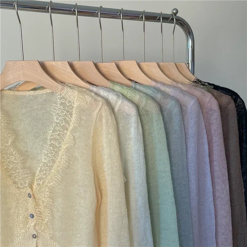 Aurelie Knitted Lace Cardigan - Image 14