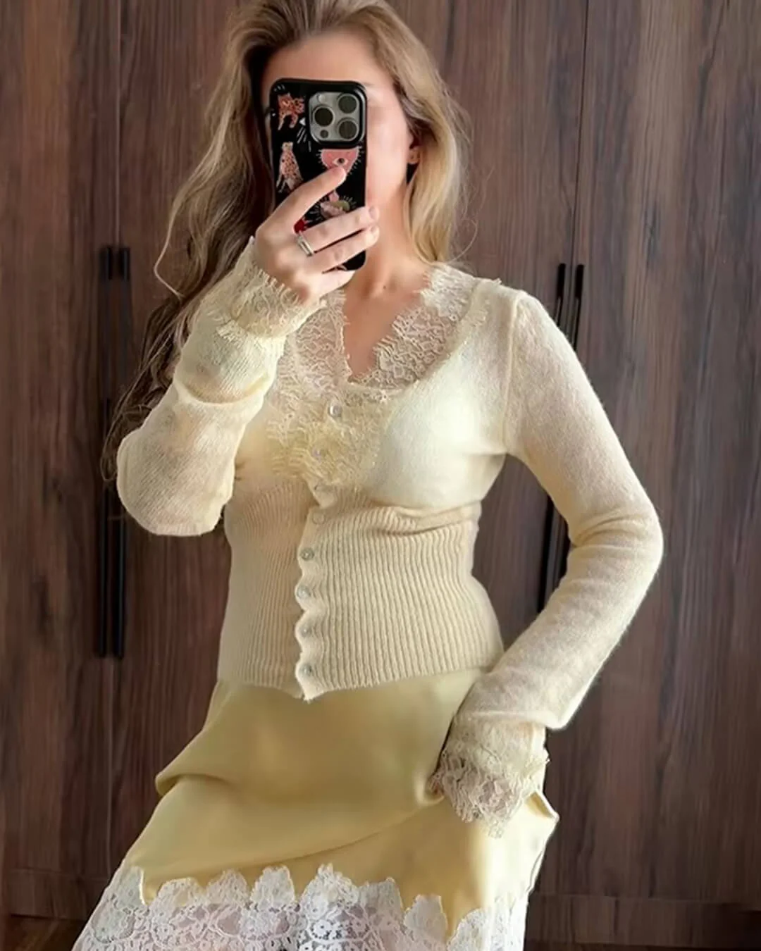 Aurelie Knitted Lace Cardigan - Image 8