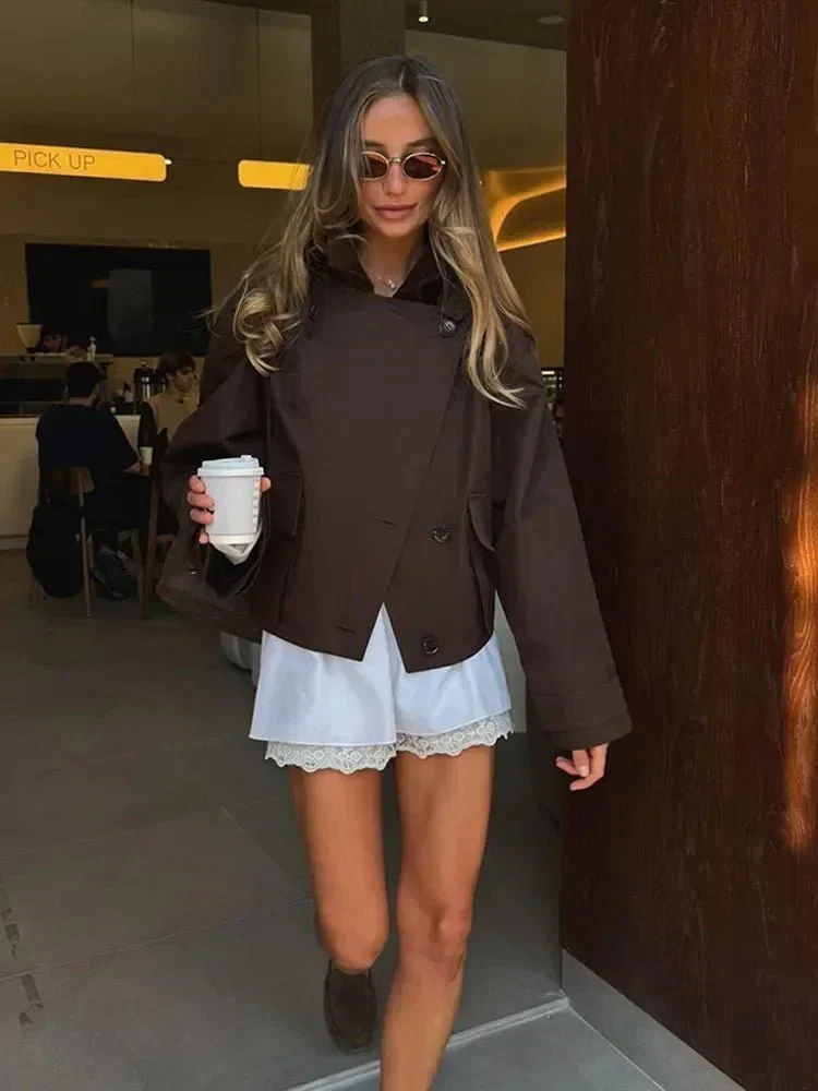 Beatrice Cropped Trench Coat - Image 2