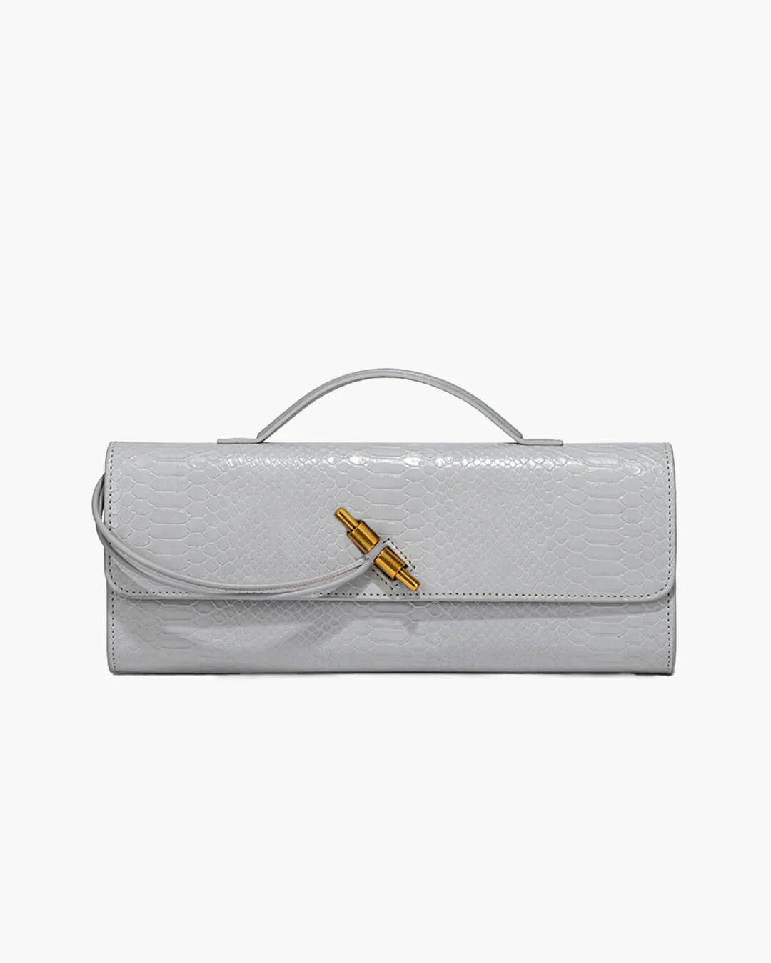 Bianca Croc-Embossed Leather Bag - Image 10