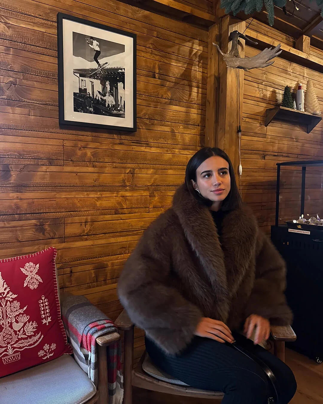 Elsa Short Faux Fur Coat - Image 7