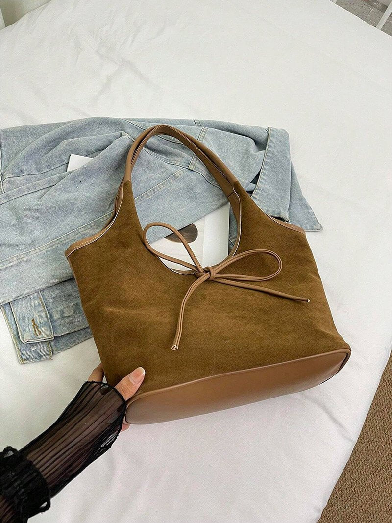 Florence Suede Bow Bag - Image 10