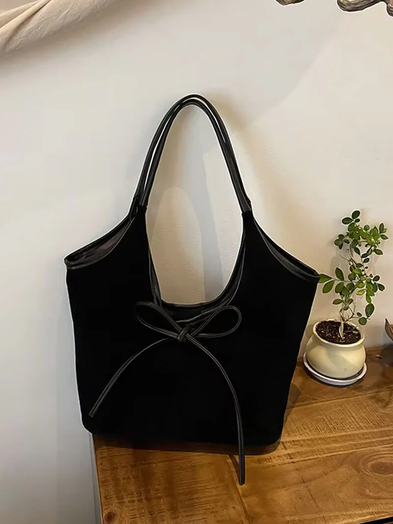 Florence Suede Bow Bag - Image 5