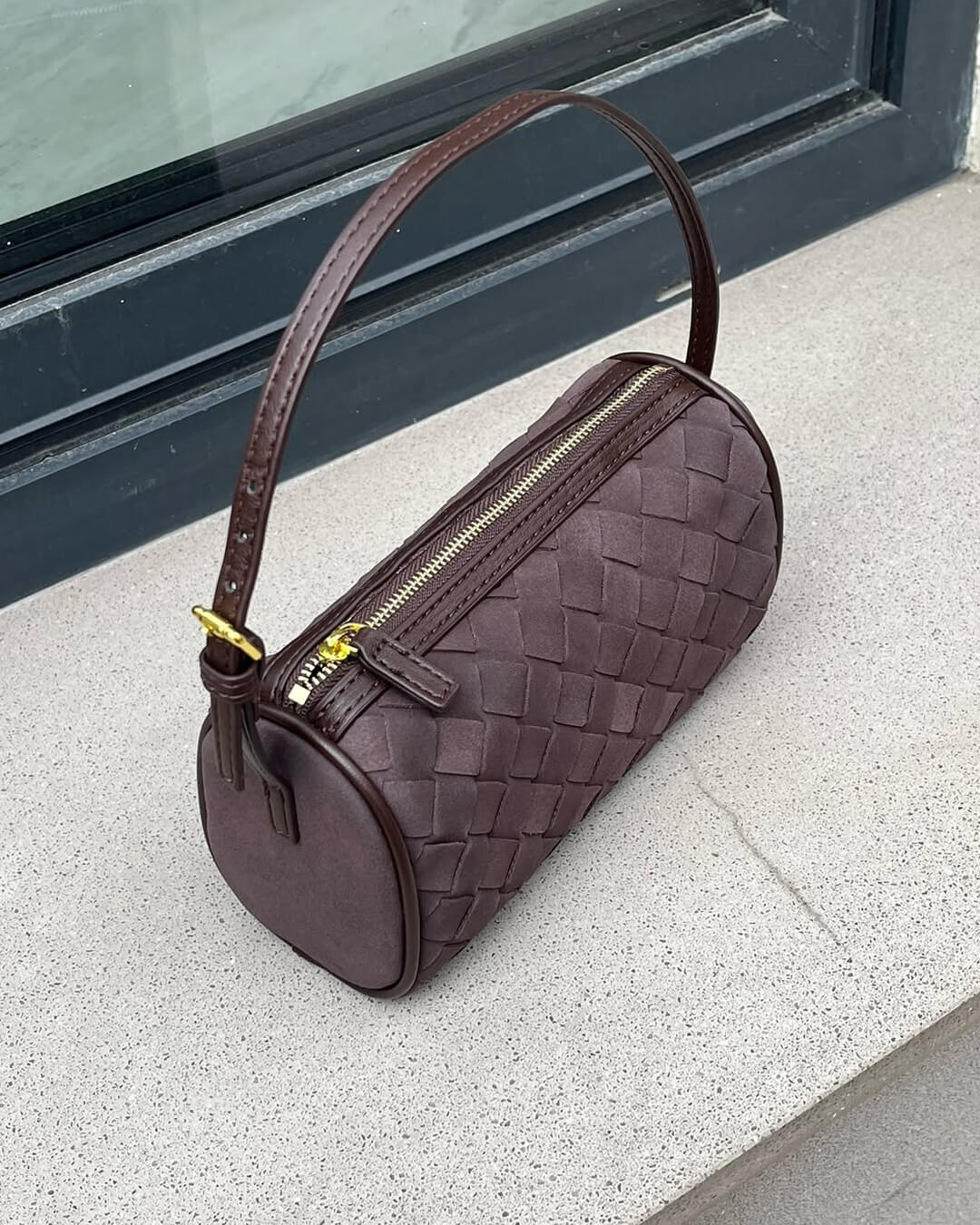 Jessica Woven Suede Bag - Image 3