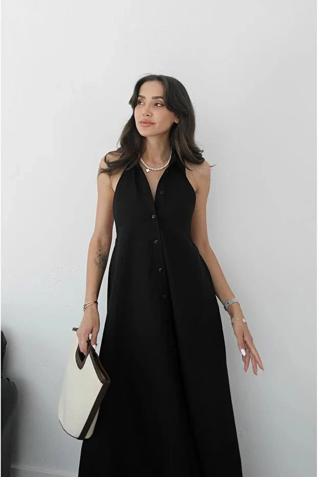 Kaya Halter Neck Elegant Maxi Dress - Image 5