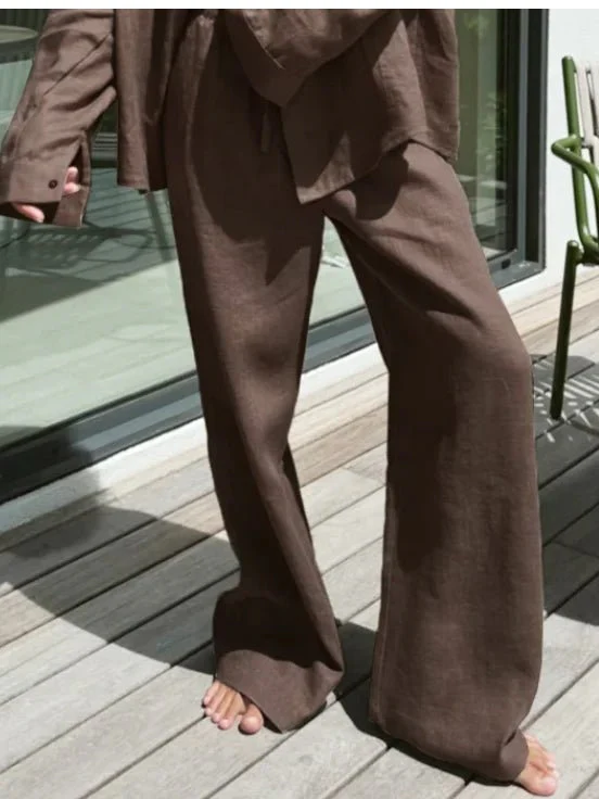 Kendall Wide Leg Linen Pants - Image 2