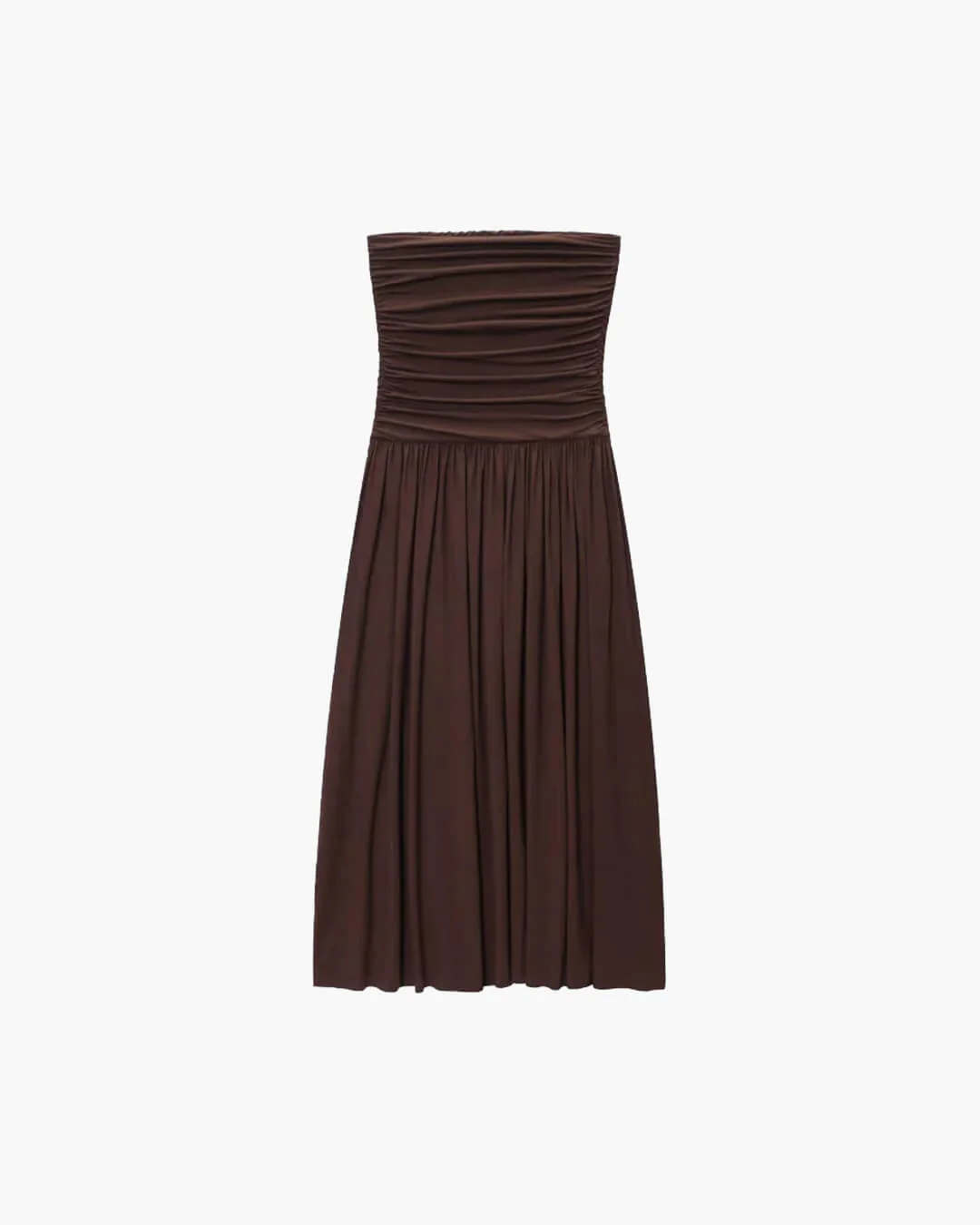 Lauren Strapless Ruched Maxi Dress