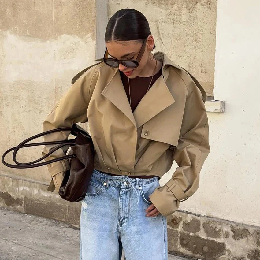 Lola Pleated Short Trench Coat - Image 6