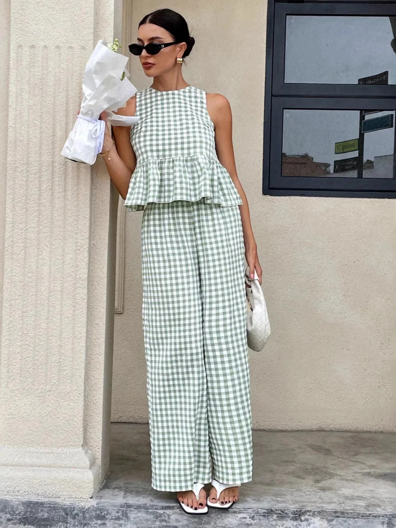 Mei Lattice Ruffled Two-Piece Set - Image 4