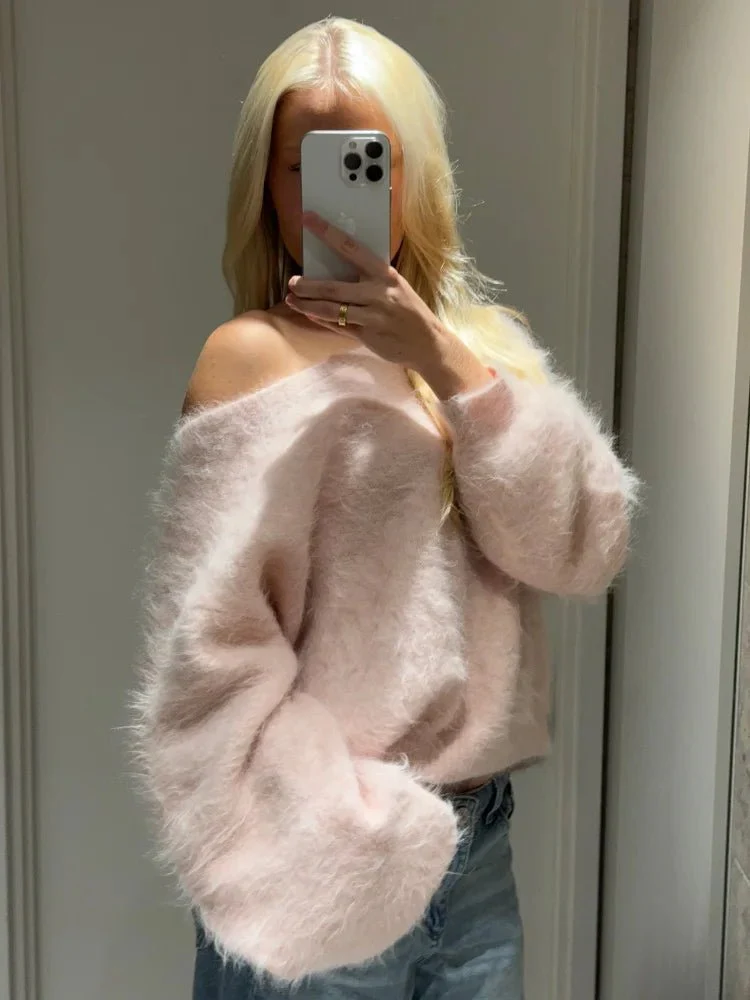 Meryl Off-Shoulder Mohair Sweater - Image 4