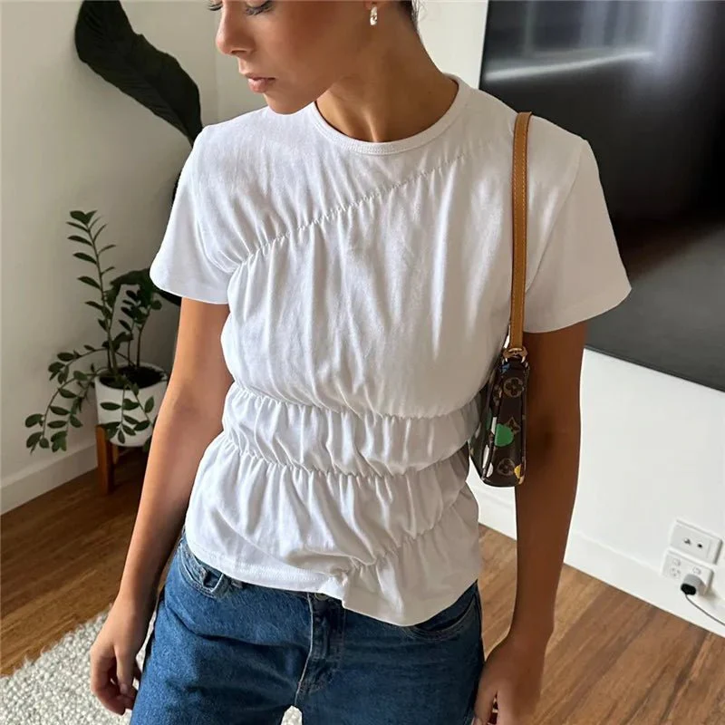 Paloma Short Sleeve Scrunched Top - Image 2