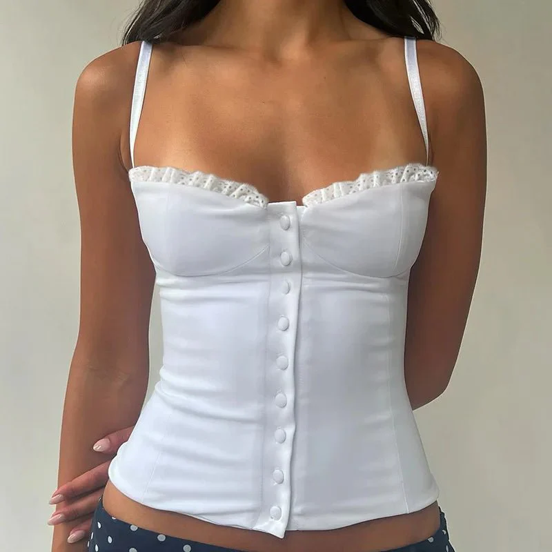 Viviana Lace Patchwork Corset Top