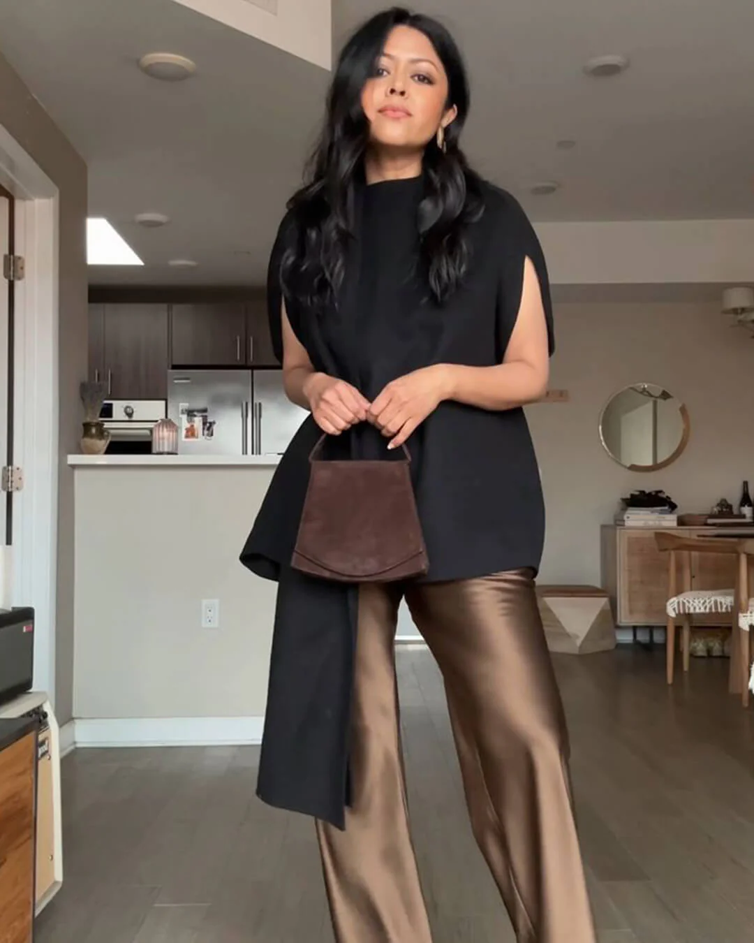 Wendy Wide Leg Satin Trousers - Image 8